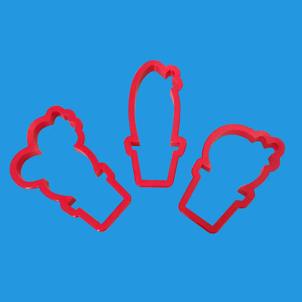 Cactus Cookie Cutter Made 3D Printed Fondant Cupcake Confeitaria Moulds Cookie Tools Cake Decorating Tools Cookie Cutter Set