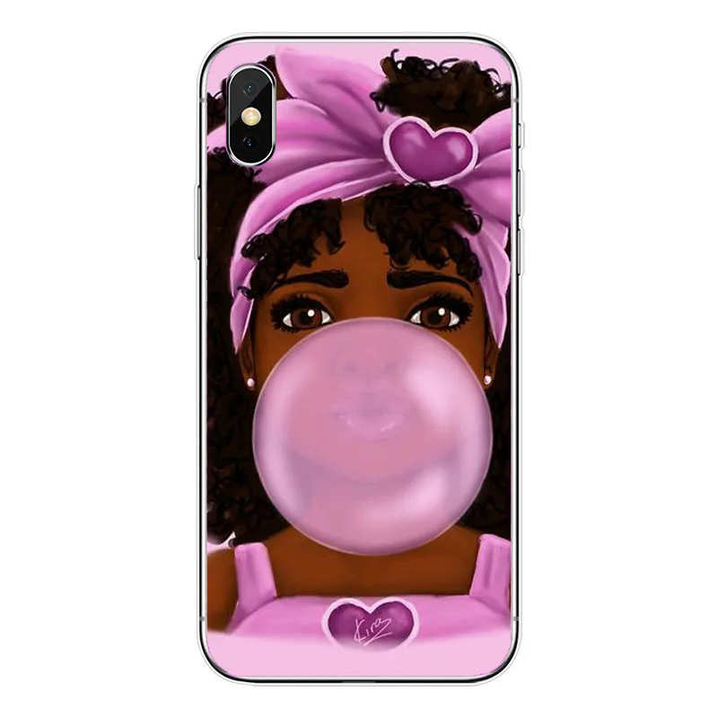 2bunz Melanin Poppin Aba модные африканские черные волосы девушка Бисер для украшения для iPhone 11 11Pro MAX X XR XS Max 5s SE 6 6S 7 8 Plus - Цвет: TPU
