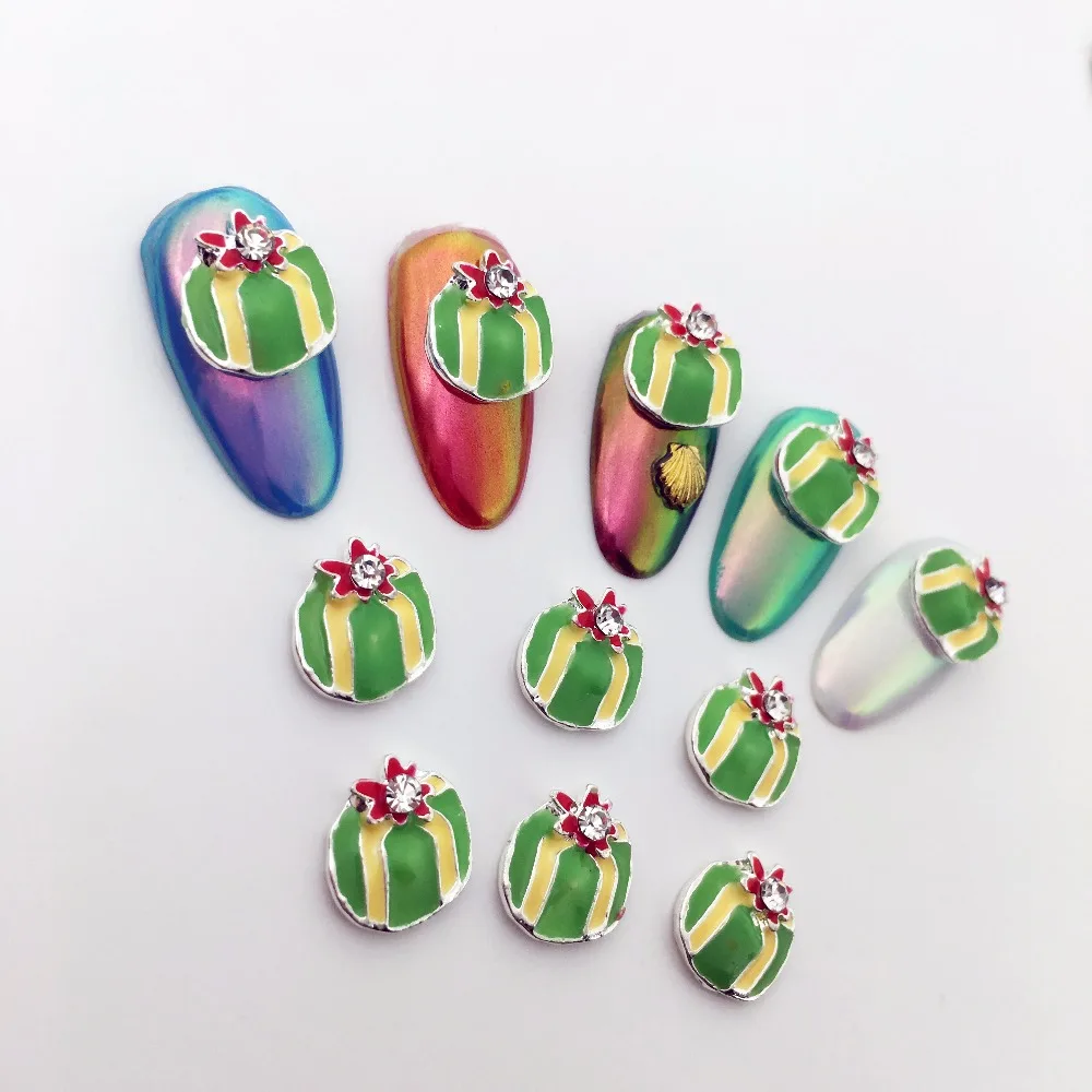 

LEAMX 3d Nail Art Christmas New Year Decoration 2018 Rhinestones For Nails Charms Nails Accessoires 10pcs Designers Gift Box