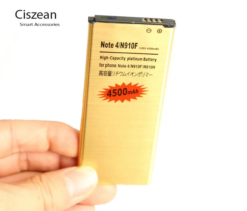 Сменный литий ионный аккумулятор для Samsung Galaxy Note IV 4 N910F N910H N910S N910U N910L 4500 мАч 1 шт. с