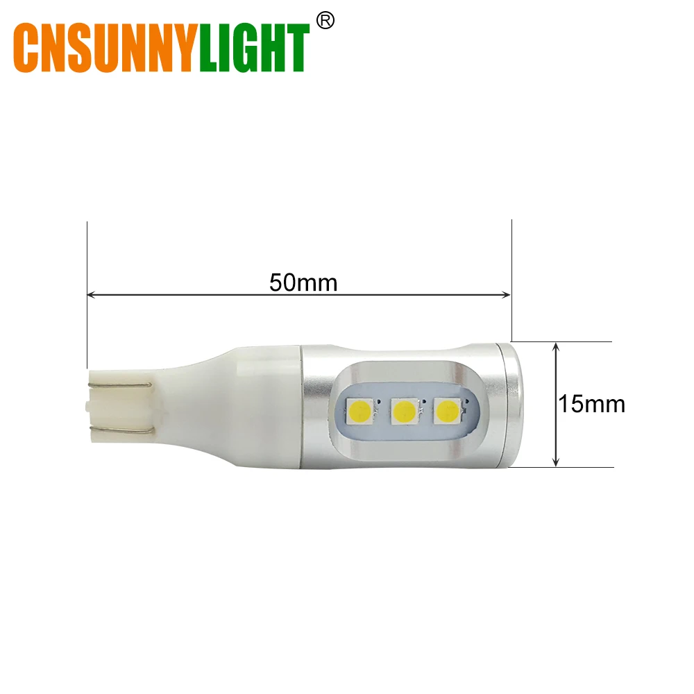 Cnsunnylight автомобилей светодиодные лампы canbus T15 W16W T20 7440 7443 1156 S25 1157 T25 3156 3157 5202 H16 PY24W ошибка Бесплатный обратный освещения