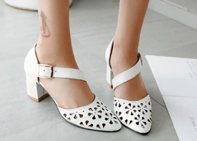 Женская обувь вырезами цветок Chaussure Zapatos Mujer женские офисные летние Искусственная