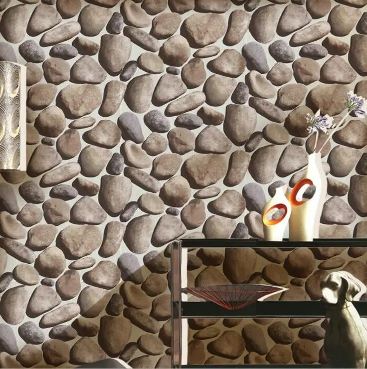 3D стерео булыжник узор обои имитация камней гостиная кафе бар Декор ПВХ