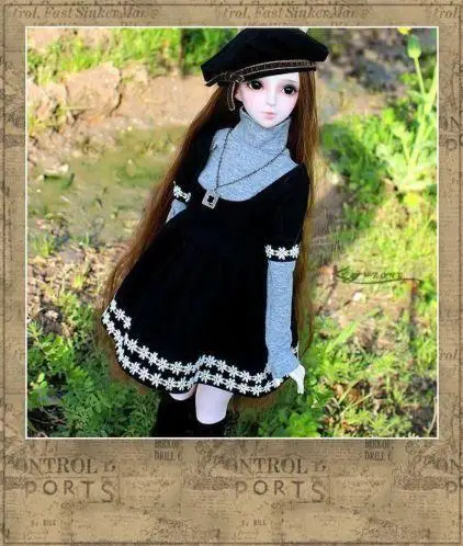 

Daisy Black Dress Suit (5pcs) for BJD Doll 1/4 1/3 SD16 BJD SD MSD Doll Clothes CWB39