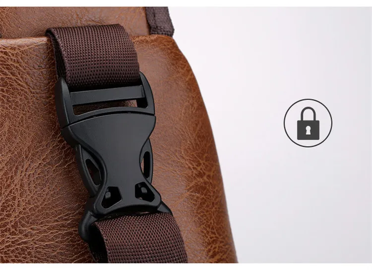 Мужская нагрудная сумка для модных мужчин Usb с качественной кожаной мужской