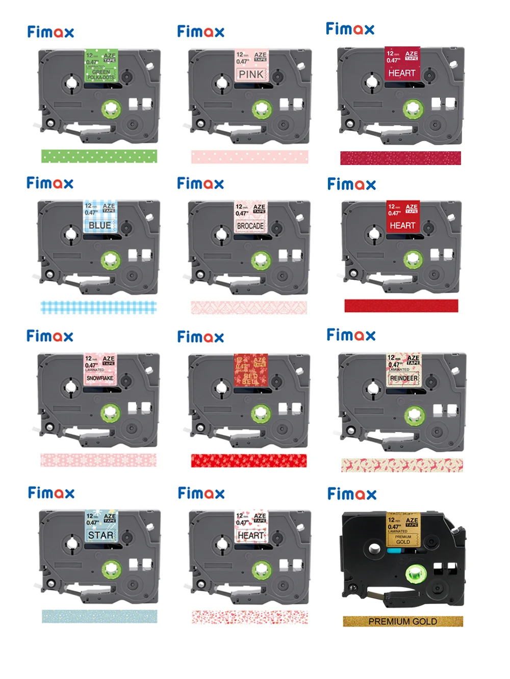 Fimax tze231 Tze-231 tz лента многоцветный узор 12 мм Совместимость для Brother p-touch принтер Tz-231 TZ231 для Brother производитель этикеток