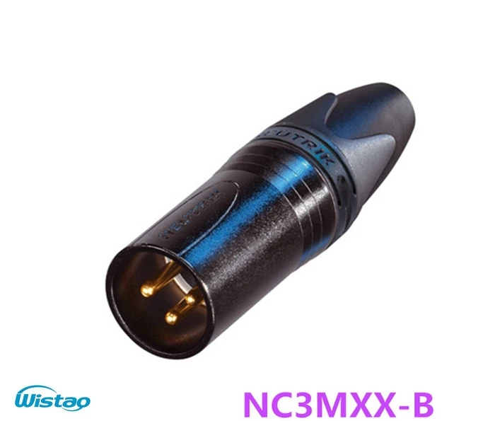 

Разъем HIFI XLR, штекер, черный корпус, позолоченные контакты для 3-жильного кабеля Neutrik HIFI Audio DIY, Бесплатная доставка