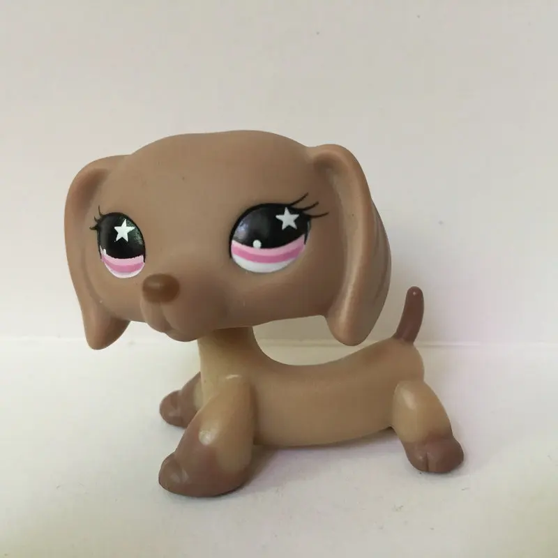 Pet Shop Милая коричневая такса собака фигурка игрушка для ребенка Рождественский