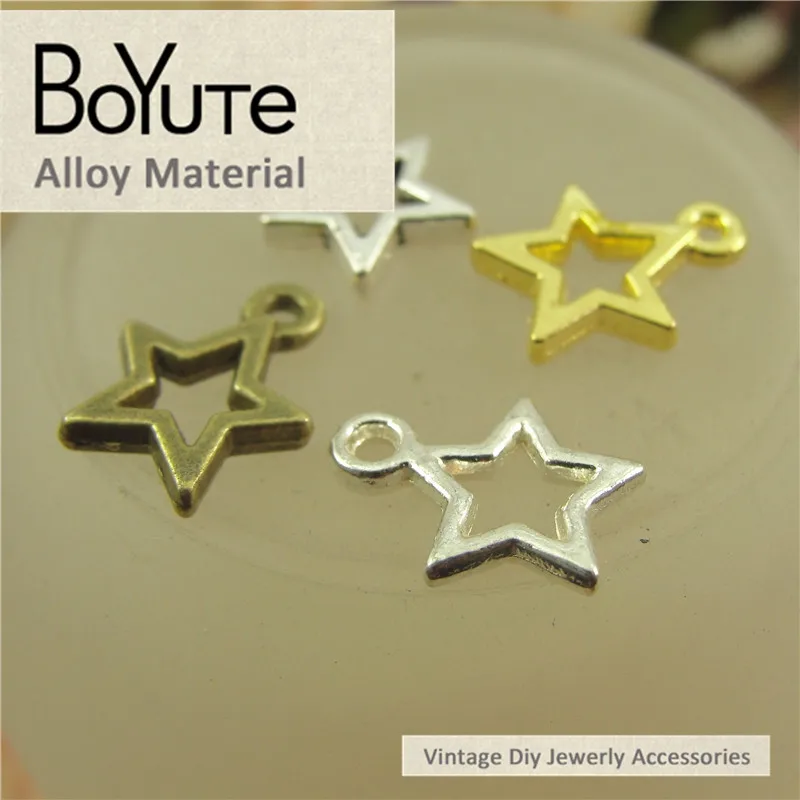 BoYuTe (100 шт./лот) 13*10 мм 4 цвета материалы из цинкового сплава винтажные стильные
