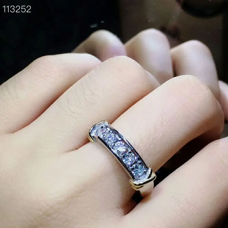 Ring MeiBaPJ настоящий муассанит драгоценный камень Ювелирный Набор 925 Чистое серебро Кольцо Кулон ожерелье 2 шт. костюмы Свадебные ювелирные изделия для женщин - Цвет камня: Ring
