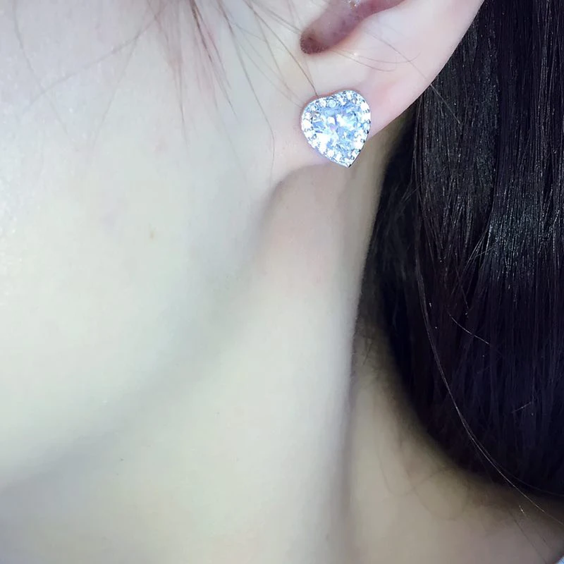 Женские серьги в форме сердца GAOLA с цирконием кубической огранки GLE4335|earrings