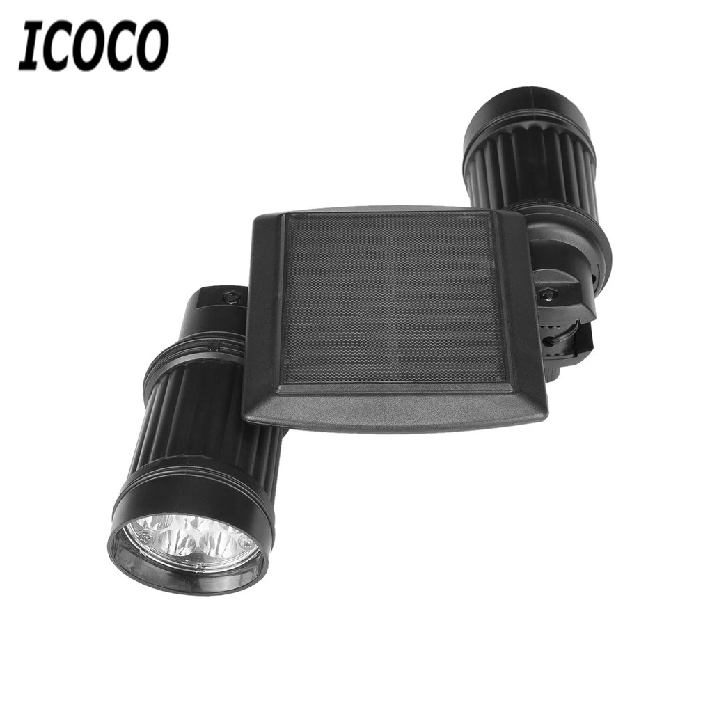 ICOCO Solar Sensor Light Spotlights 14LED Double Head PIR Human Body Infrared Induction Outdoor Garden Pathway Wall Lamp Sale | Лампы и