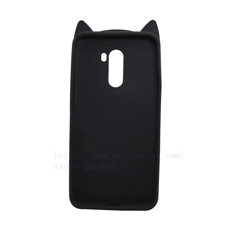 TRISEOLY For Xiaomi Pocophone F1 Case Soft Silicone 3D Cartoon Cute Bearded Cat Protective Back Cover Poco | Мобильные телефоны и
