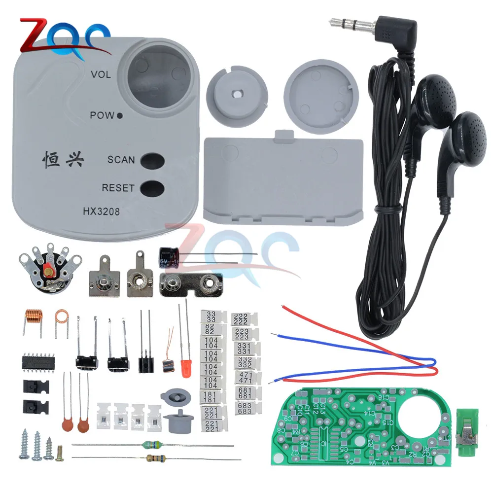 

HX3208 FM Micro SMD Radio DIY Kits FM Frequency Modulation Radio Electronic Production Training Suite