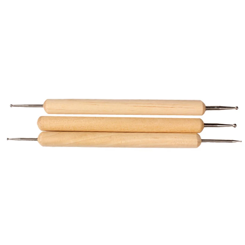 3 Pcs/Set Copper Ball Stylus Tool Kit for Embossing Pattern Clay Sculpting RT99 |