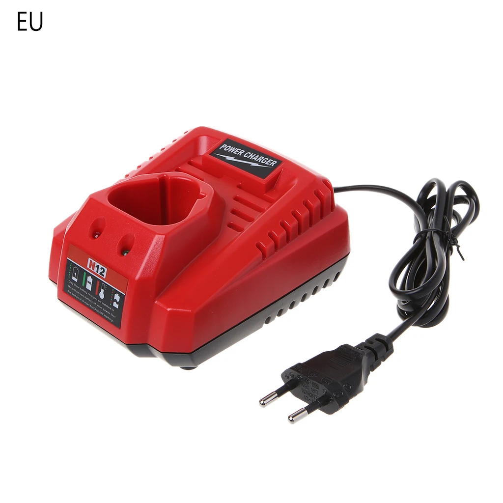 EU Plug Для Milwaukee 10,8 V 12V 3.0A литий-ионная аккумуляторная батарея N12 48-59-2401 48-11-2402 - Цвет: EU Plug