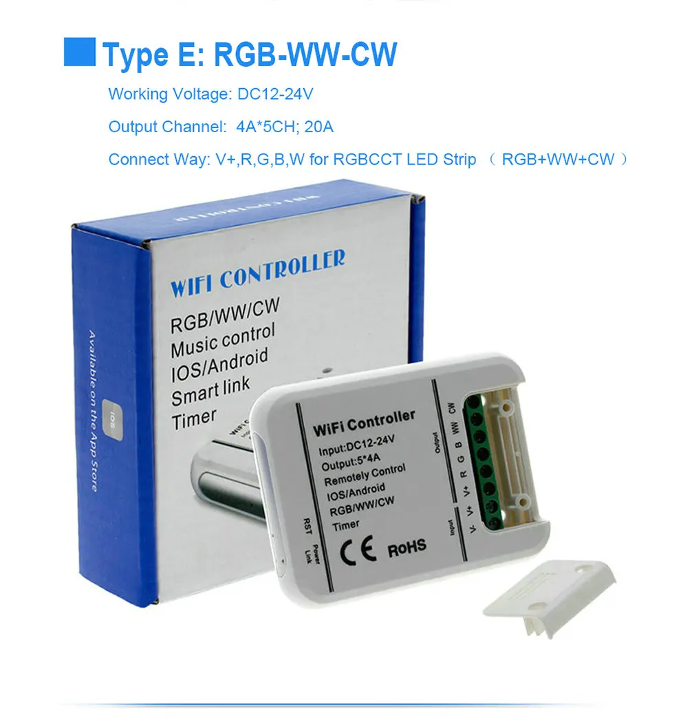 DC12V 24V Мини WI-FI RGB/RGBW/RGB-WW-CW Светодиодные ленты контроллер смартфон и режим таймера Magic дома мини WI-FI RGB светодиодный контроллер