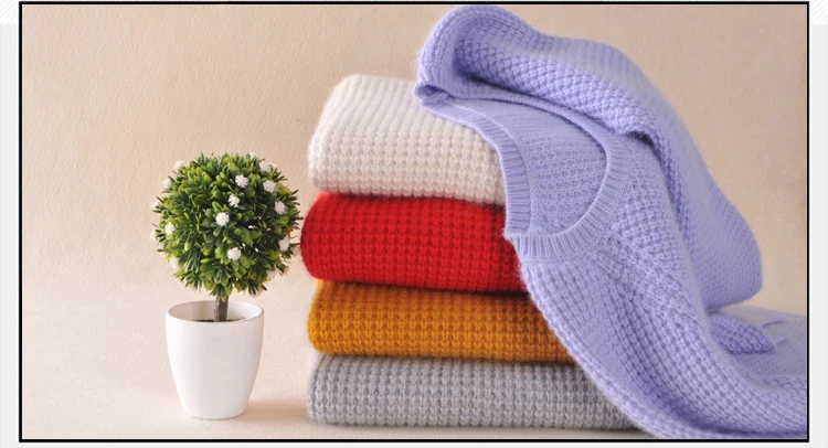 2018 New Winter Women's Round Neck Cashmere Sweater Pullover Split Female Wild Knitted Sweaters Fashion Wool | Женская одежда