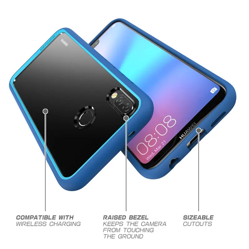 SUPCASE для huawei P20 Lite чехол UB стиль серии антидетонационный Премиум гибридный защитный ТПУ бампер+ PC прозрачная задняя крышка чехол