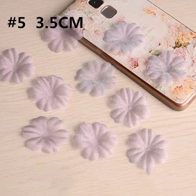 200 шт белый DIY ручной работы 3D цветок свадебное платье ингредиенты пирографический Eugen пряжа головные уборы материалы RS2365 - Цвет: 5 Organza purple