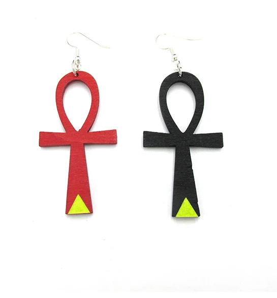 Бесплатная доставка! 2016 новейшая акриловая деревянная серьга АНХ|wood ankh earrings|earrings