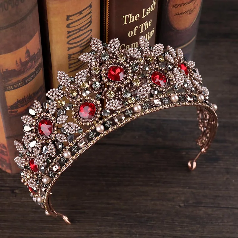 Винтажные свадебные аксессуары для волос невесты свадебное платье Красный