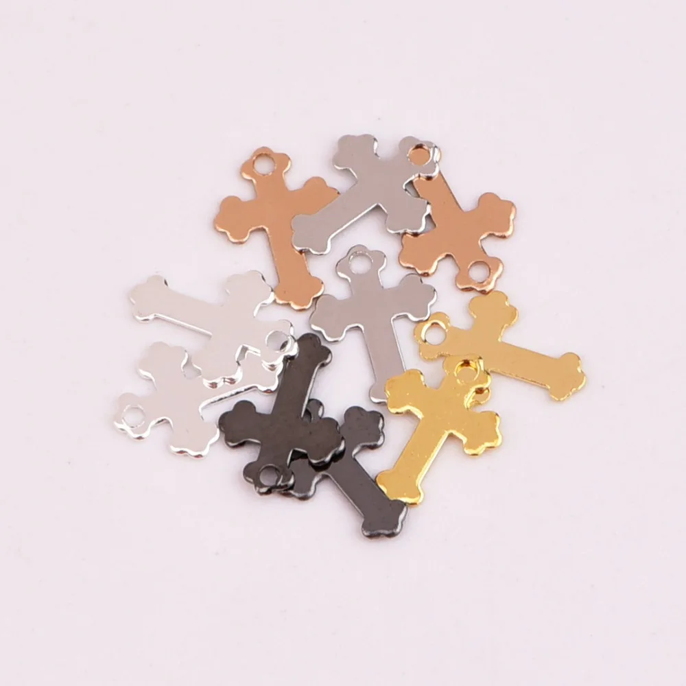 20pcs/lot zhu ru 6*8mm Religious amulet cross Jesus believers DIY Handmade Jewelry Making Keychains Bag Accessories | Украшения и