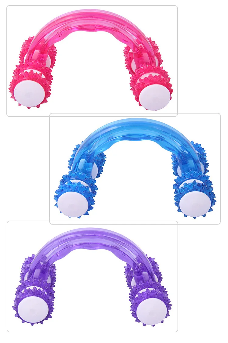 The new body massager 11 cm plastic 8 round manually Rainbow eight rounds of lunar rover | Красота и здоровье