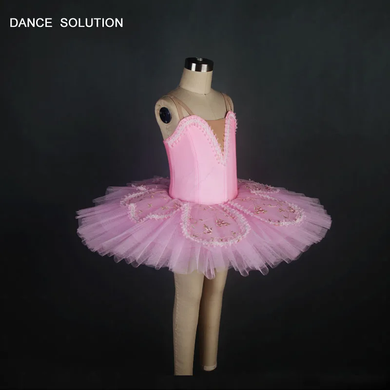 BLL006 Pink Spandex Bodice Ballet Tutu Pancake Dance Costumes Stage Performance Pre-professional Girl &amp Woman Dress | Тематическая