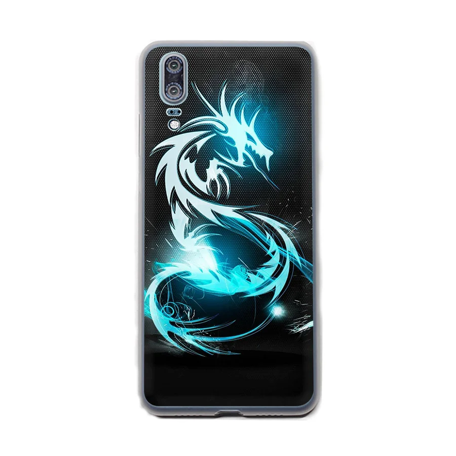 Мягкий ТПУ чехол волк Дракон животные для Huawei P30 P8 P9 P10 P20 Lite Pro 2015 2016 2017 P