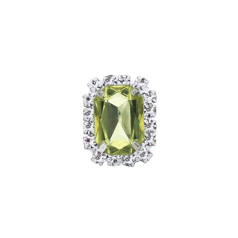 3 light yellow 19*15 мм акриловые прямоугольные Стразы с плоским основанием 10 шт./лот(BTN-5673 - Цвет: 3 light yellow