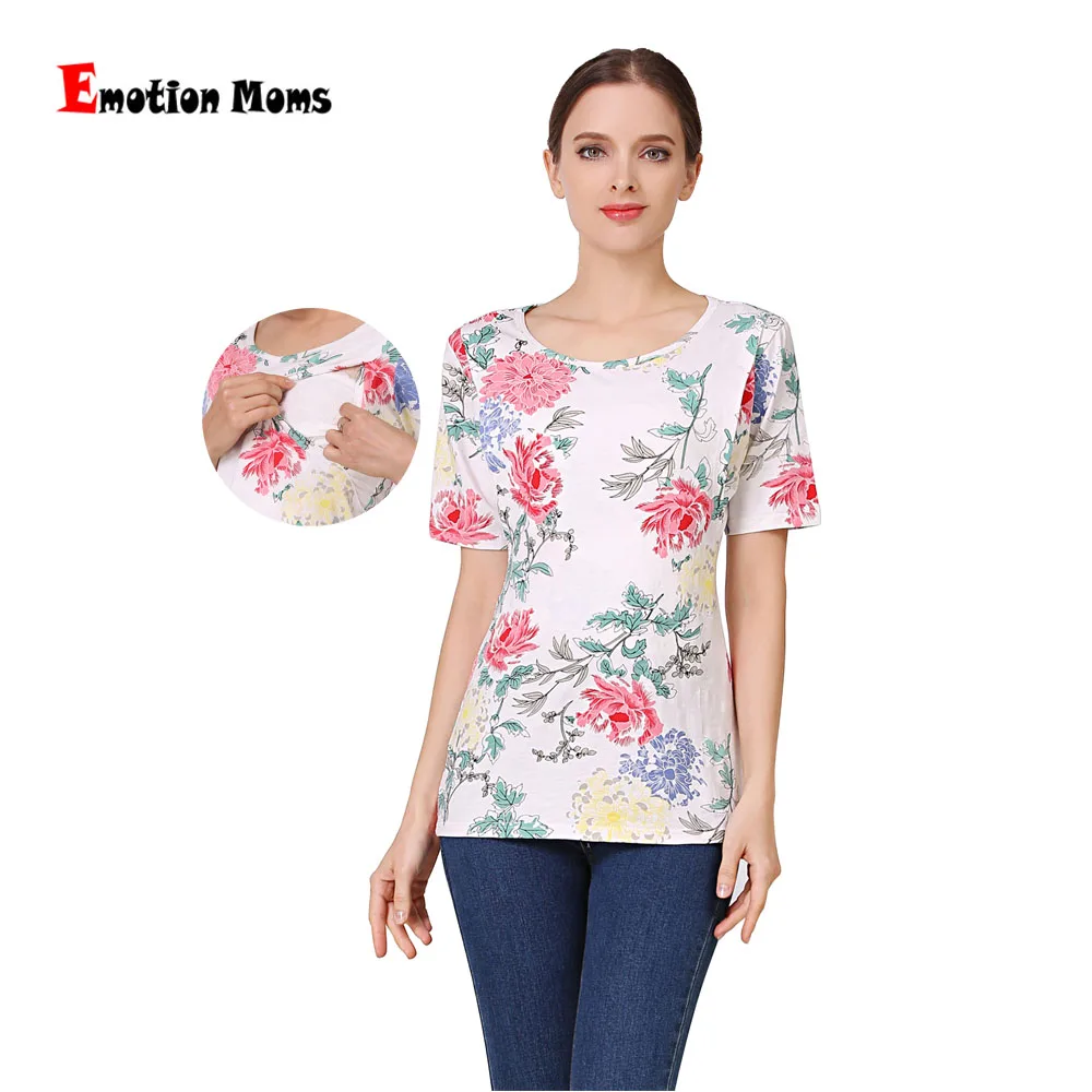 Летняя рубашка для кормящих мам с коротким рукавом 2019 женская одежда хлопковая