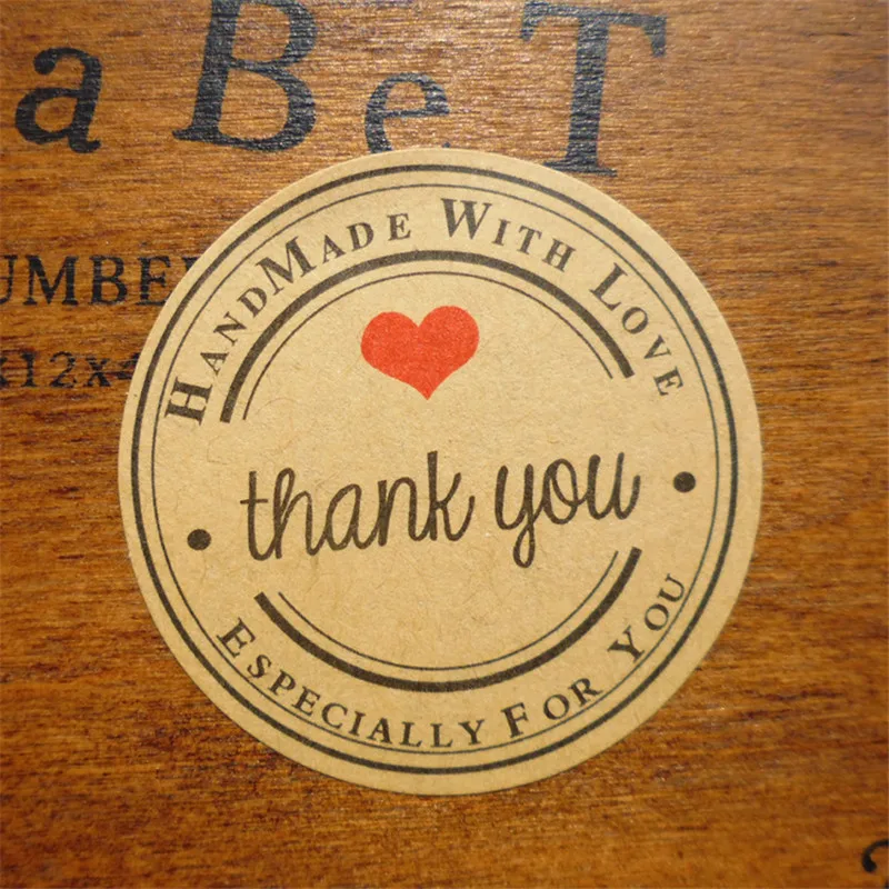 120 шт. wtih Love Red Heart Thank you круглые бумажные этикетки для скрапбукинга Уплотнительная