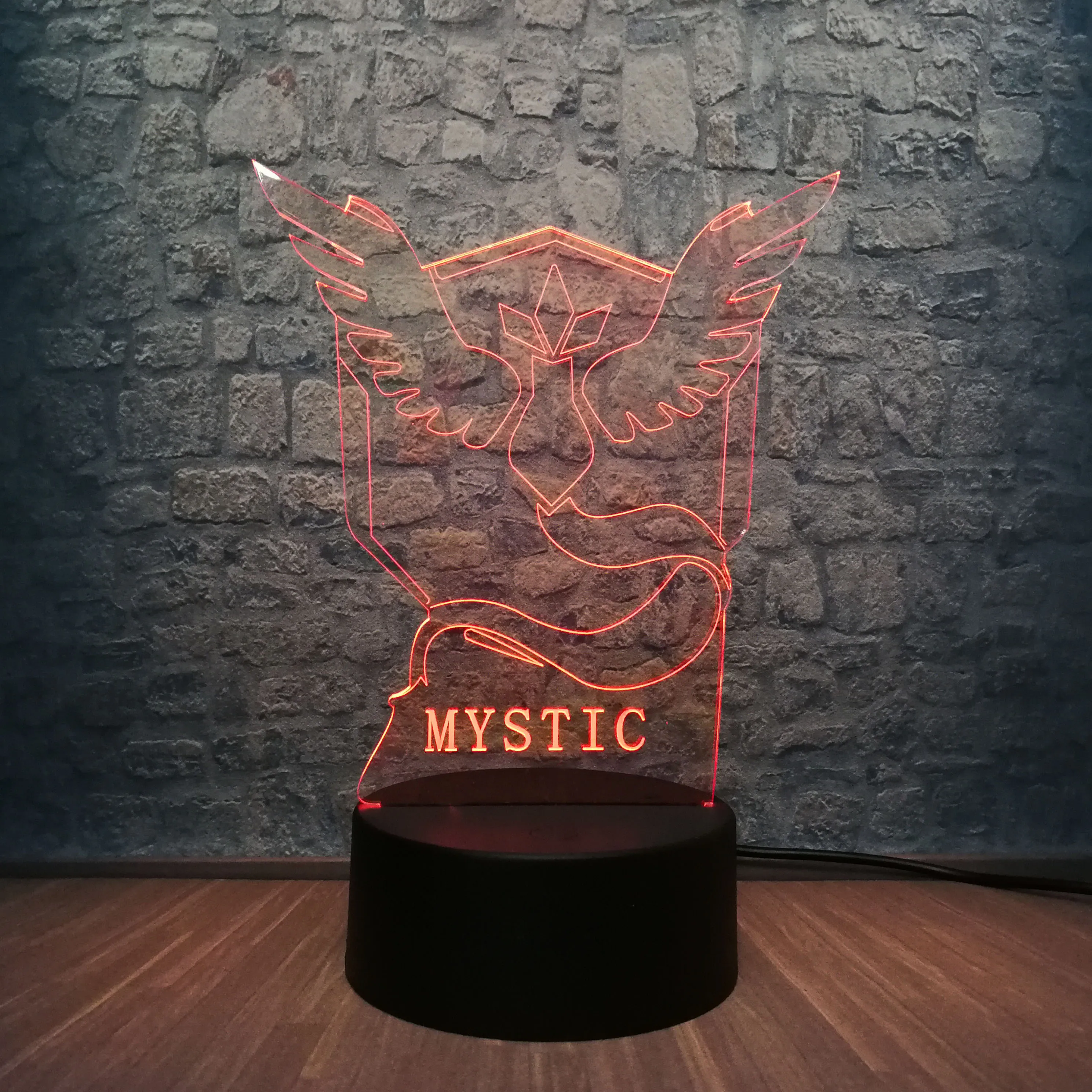 Японский Мистик Мультфильм Орел Покемон 3D LED USB лампа ночник светильник 7 цветов