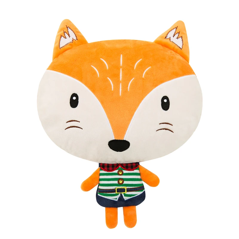 plush cartoon child headrest lion bear fox rabbit cat car seat pillows warm in winter auto accessories cute pillow for the neck |