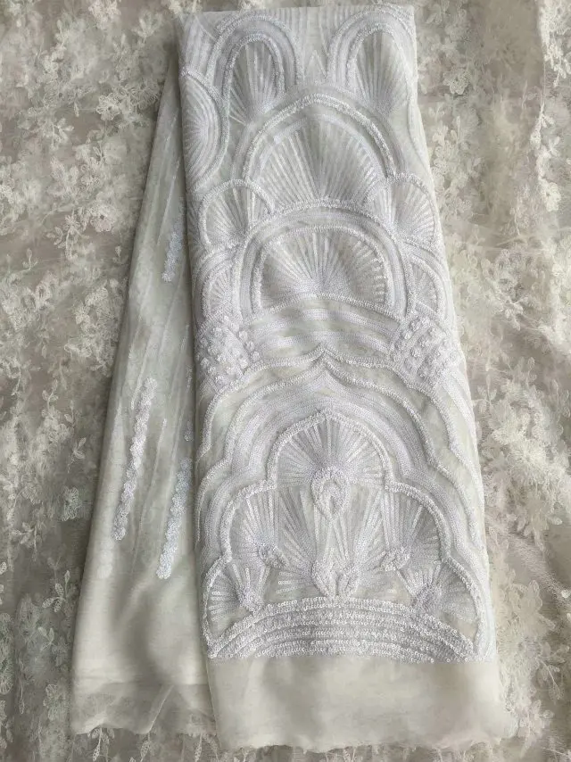 African Lace Fabric 2016 French Sequins Net new gold sequin fabric 5yard High Quality Tulle Sequin |