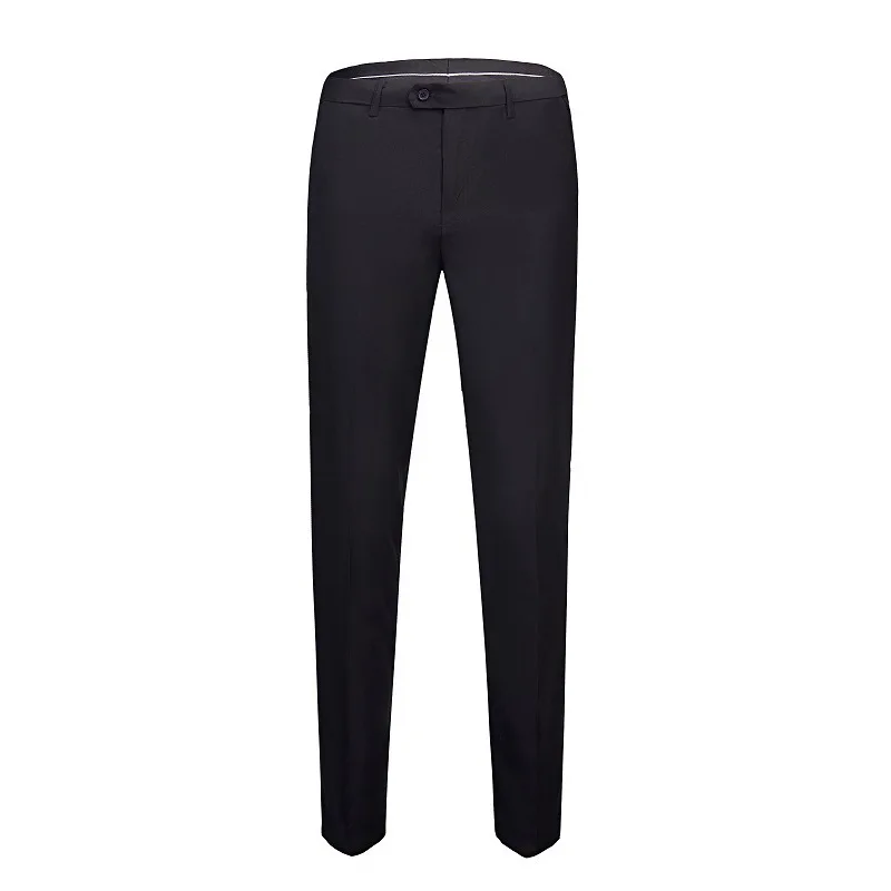 black PYJTRL Для мужчин s Однотонная одежда Бизнес оккупации Slim Fit платье офисные брюки мужская одежда брюки для официального костюма Повседневное для Для мужчин - Цвет: black