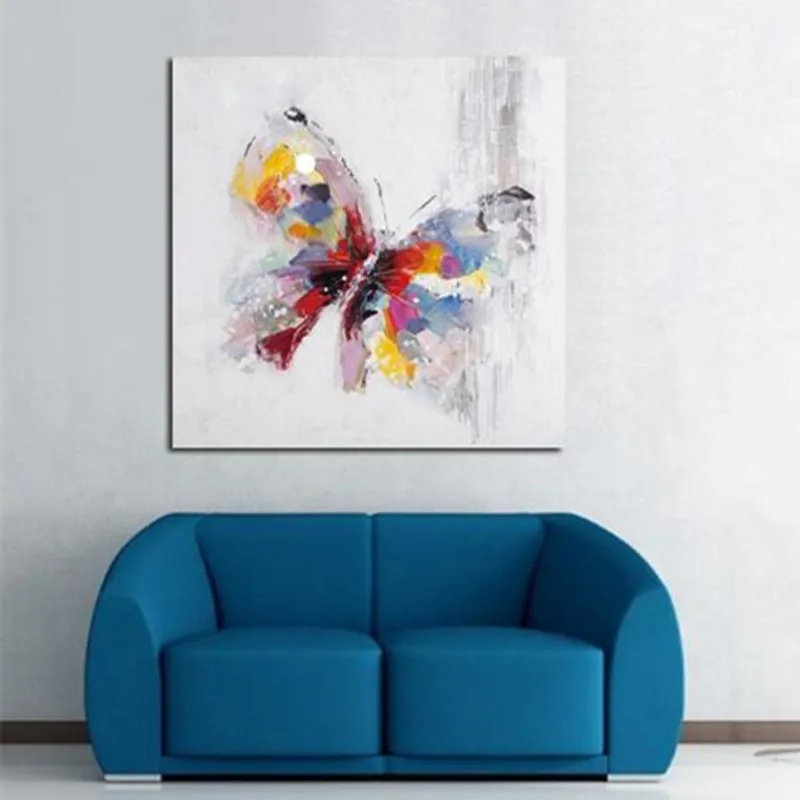 Ручной работы Большой Абстрактная животного картина маслом на холсте