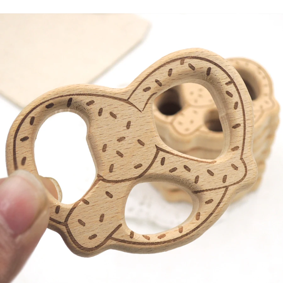 10 шт. деревянные печенья прорезыватели жевательные игрушки для кормления