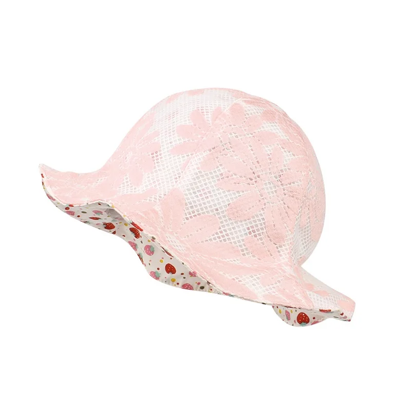 Lace Flower Girls Panama Hat Cotton Prince Baby Cap Summer 2 Sides For Cute Clothings | Детская одежда и обувь