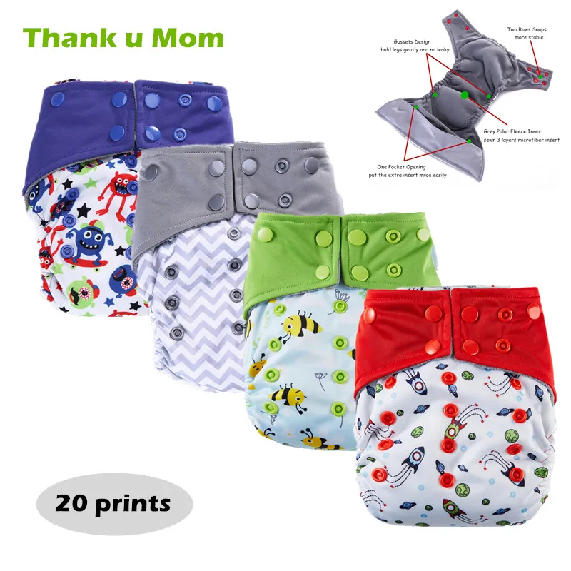 

Подгузники детские, многоразовые, с надписью «Thank u Mom», 10 шт./лот