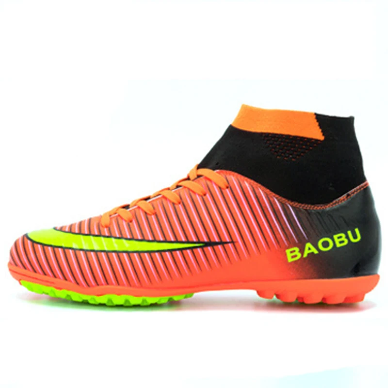 

Hot Sale Mens Big Size Soccer Cleats High Ankle Football Shoes Long Spikes Outdoor Soccer Traing Boots for Men High Ankle