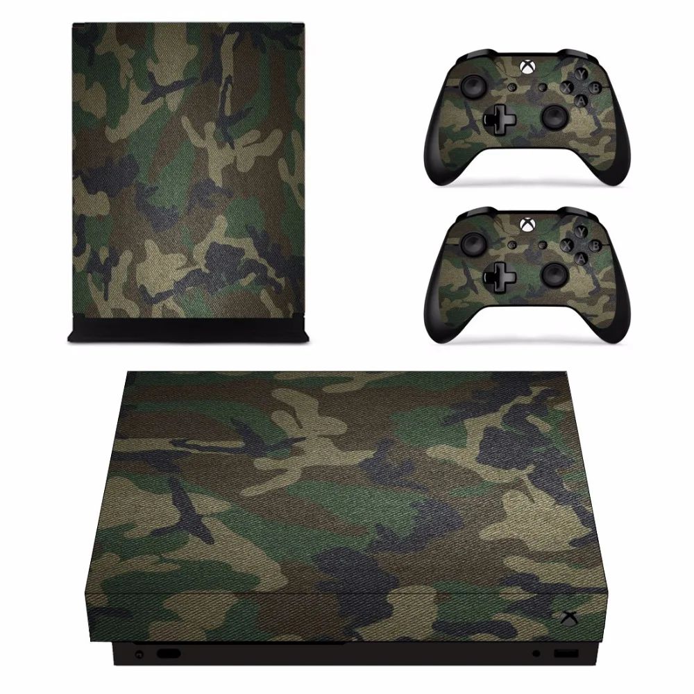 Защитный чехол для консоли XBOX ONE X съемный Камуфляжный виниловый стикер с