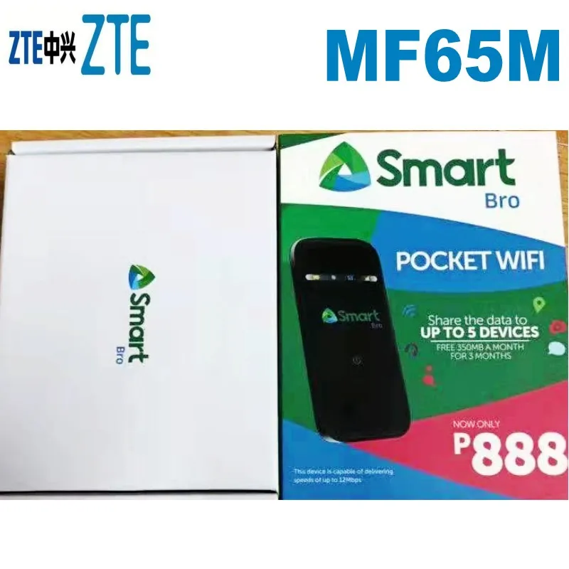 Лот из 100 шт разблокированный ZTE MF65m 3G беспроводной маршрутизатор Мобильная точка