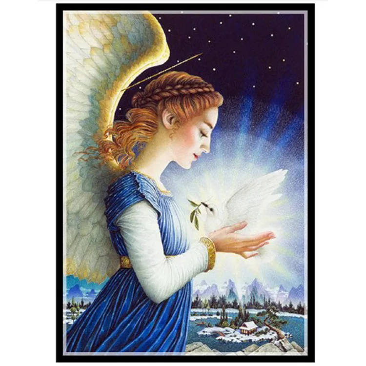 

Peace Dove Beautiful Angel Needlework,Cross stitch Stylish for Embroidery kits,People Patterns Cross-Stitching,DIY Handmade
