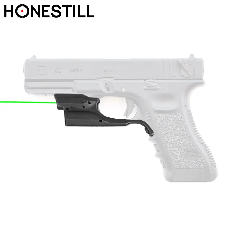 Тактический зеленый лазерный прицел Honestill, подходящий для пистолета M92, ручной лазерный указатель с Рельсом 20 мм 0,8 дюйма