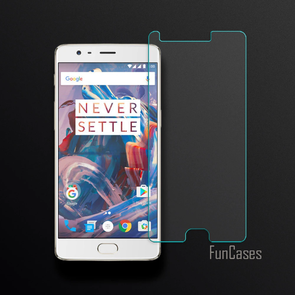 Полное покрытие из закаленного стекла для OnePlus 3 Three 1 + 2.5D закругленные края 9 H