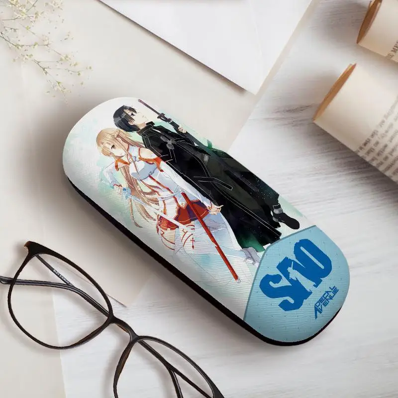 Аниме Sword Art Online Fate Re Lovelive! Черный Рок Шутер красочные очки Чехол игрушка Наруто Косплей очки чехол s Moudel игрушки - Цвет: Sword Art Online