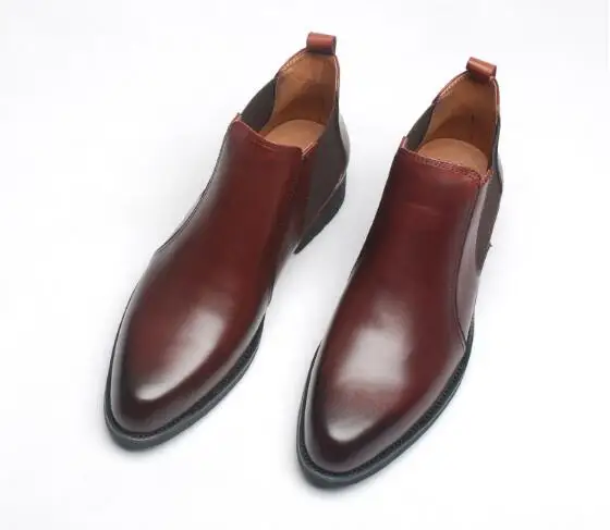 Европейский и американский стиль Деловая модельная обувь Высокие мужские
