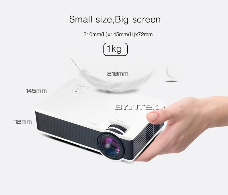 Дома Театр Лучший 1080 P Портативный byintek ML217 дешевые китайские цифровые HDMI USB Пико